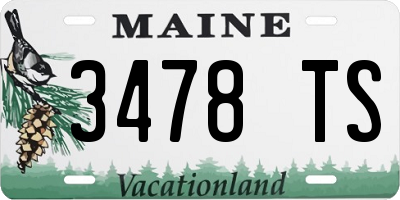 ME license plate 3478TS