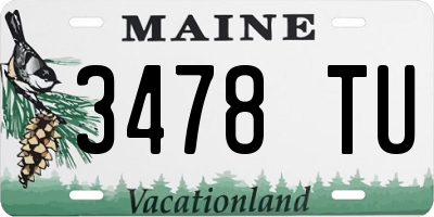 ME license plate 3478TU