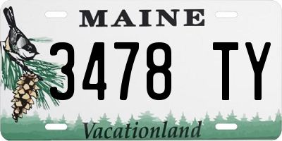 ME license plate 3478TY