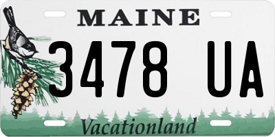 ME license plate 3478UA