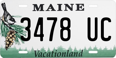 ME license plate 3478UC