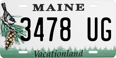 ME license plate 3478UG