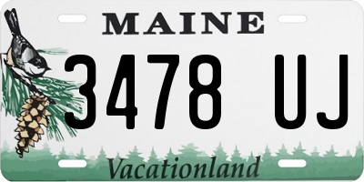 ME license plate 3478UJ