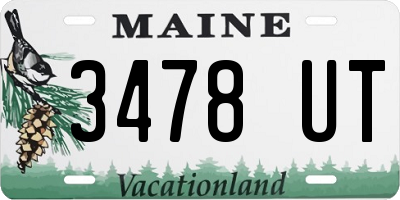 ME license plate 3478UT