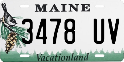 ME license plate 3478UV