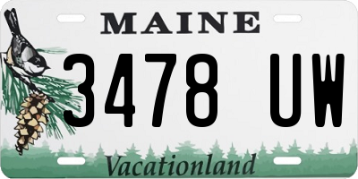 ME license plate 3478UW