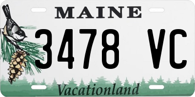 ME license plate 3478VC