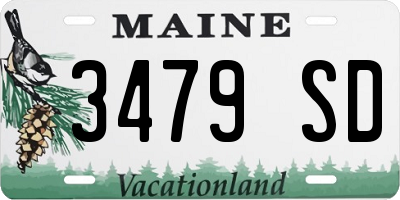 ME license plate 3479SD