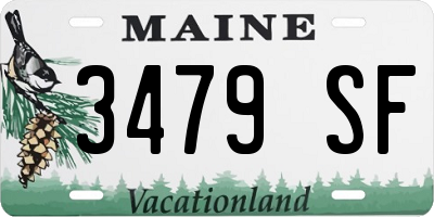 ME license plate 3479SF