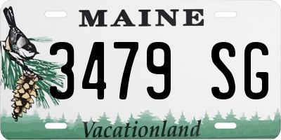 ME license plate 3479SG