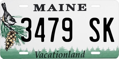 ME license plate 3479SK