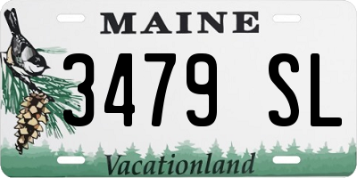 ME license plate 3479SL