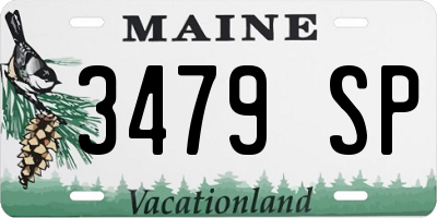 ME license plate 3479SP