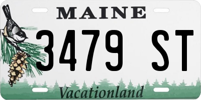 ME license plate 3479ST