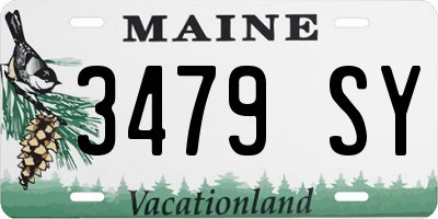 ME license plate 3479SY