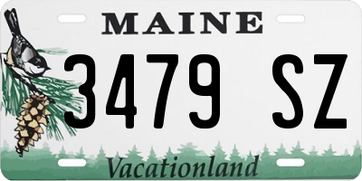 ME license plate 3479SZ