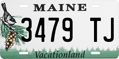 ME license plate 3479TJ