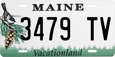 ME license plate 3479TV