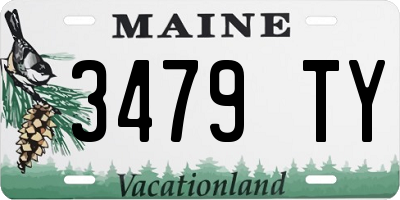 ME license plate 3479TY