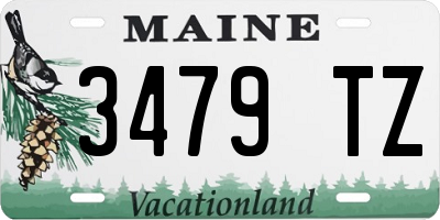 ME license plate 3479TZ