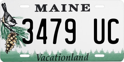 ME license plate 3479UC