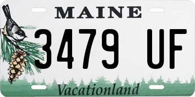 ME license plate 3479UF