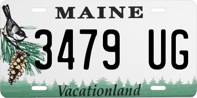 ME license plate 3479UG