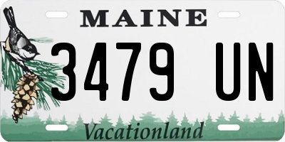 ME license plate 3479UN