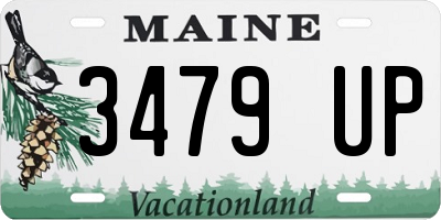 ME license plate 3479UP