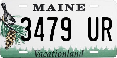 ME license plate 3479UR