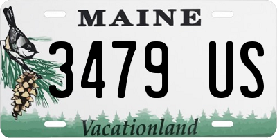 ME license plate 3479US