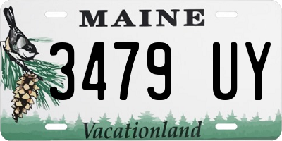 ME license plate 3479UY