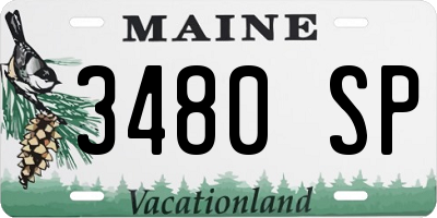 ME license plate 3480SP