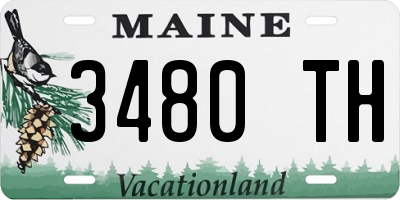 ME license plate 3480TH