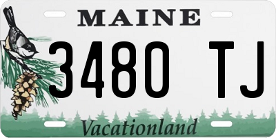 ME license plate 3480TJ