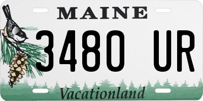 ME license plate 3480UR