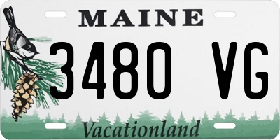 ME license plate 3480VG