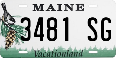 ME license plate 3481SG