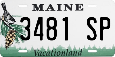 ME license plate 3481SP