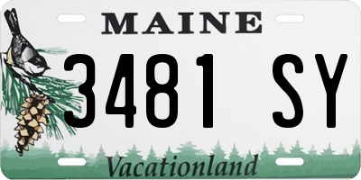 ME license plate 3481SY