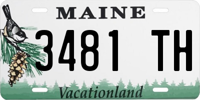 ME license plate 3481TH