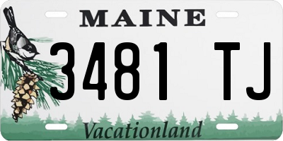 ME license plate 3481TJ