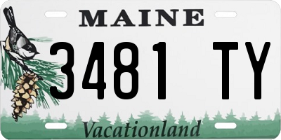 ME license plate 3481TY