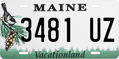 ME license plate 3481UZ