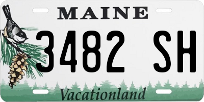 ME license plate 3482SH