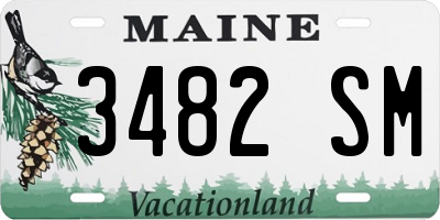 ME license plate 3482SM