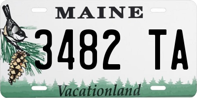 ME license plate 3482TA