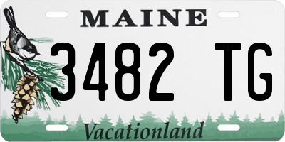 ME license plate 3482TG