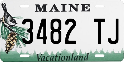 ME license plate 3482TJ