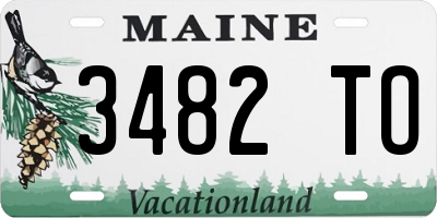 ME license plate 3482TO